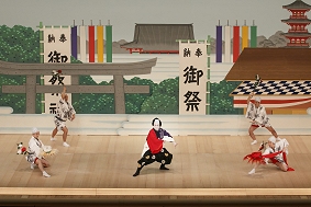 左から 京珠、蝶三郎、又五郎、吉助、京純